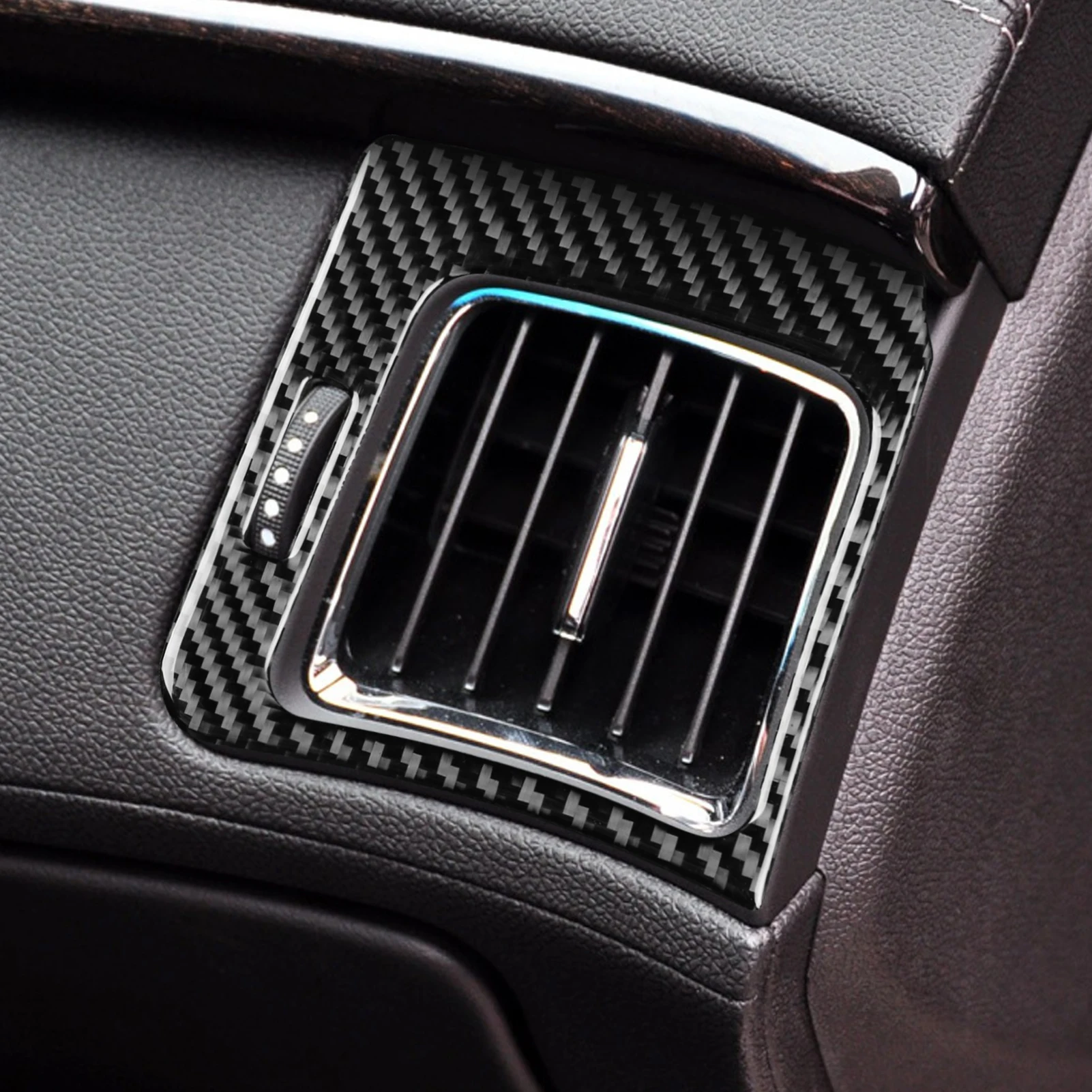 For Cadillac CTS 2008—2013 Carbon Fiber Dashboard Sides Air Vent Panel Car Accessories Interior Cover Trim Sticker Modification