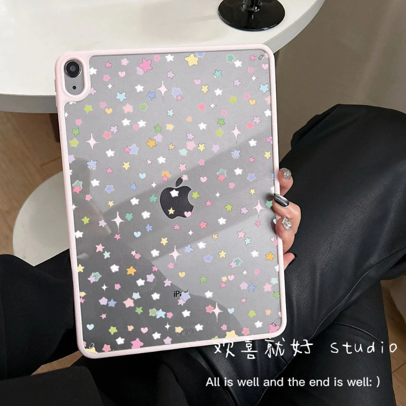 

Ins Star Love Tablet Case For iPad Pro 11 12.9 13 A16 M2 M4 M3 M5 Shell 8.3 9.7 10.2 5/6/7/8/9/10/11th Mini 6 7 Air 3 4 5 Cover