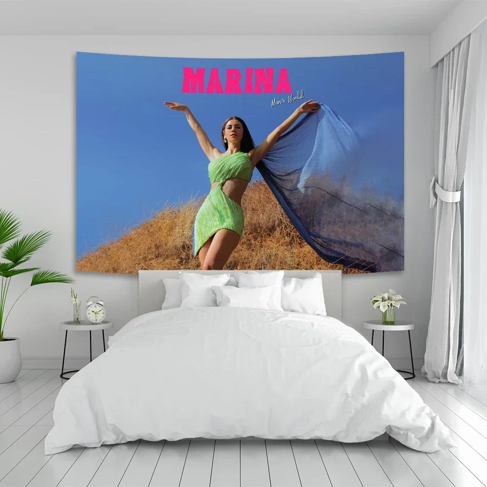 Pop Singer Marina Diamandis Tapestry Aesthetic Music Album Art Wall Painting Picture Bar Cafe Decor