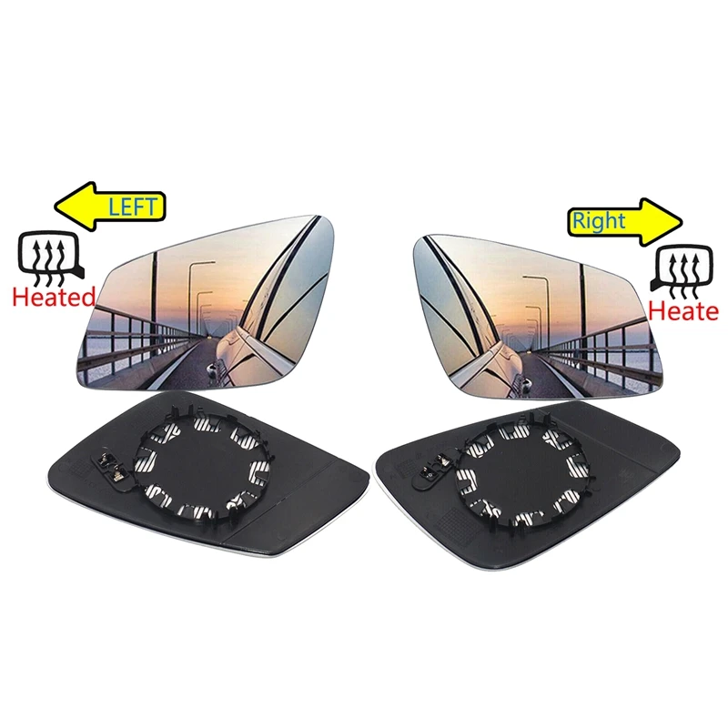 Side Wing Door Mirror Rearview Mirror Glass Heated 2-Pin For -BMW 5 6 7 Series F07 F10 F11 F06 F12 F01 F02