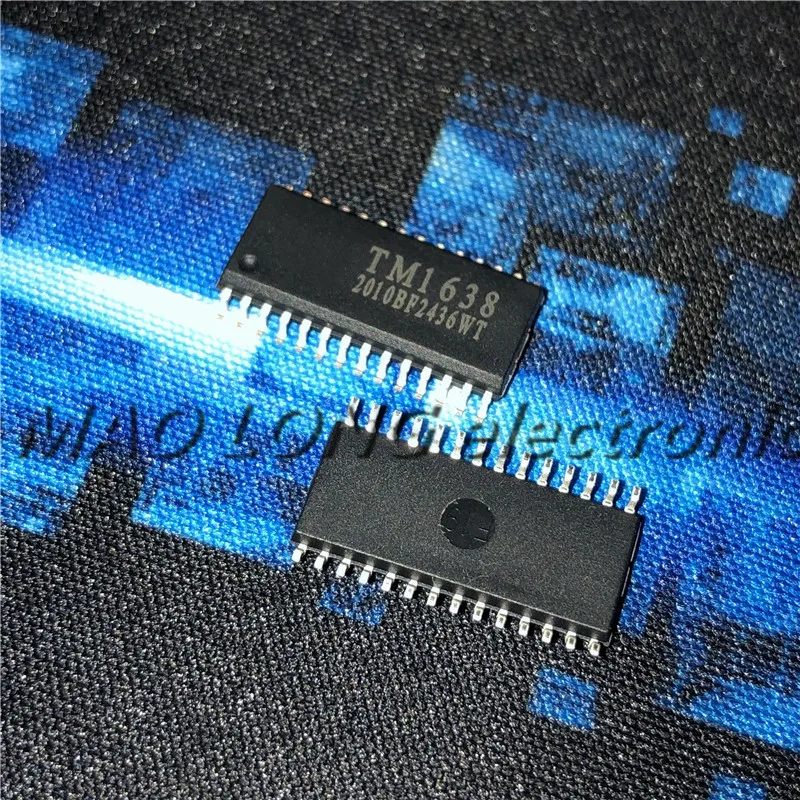 10PCS/LOT  TM1638 SOP28 1638 smd Led digital tube driver chip  In Stock Brand new original