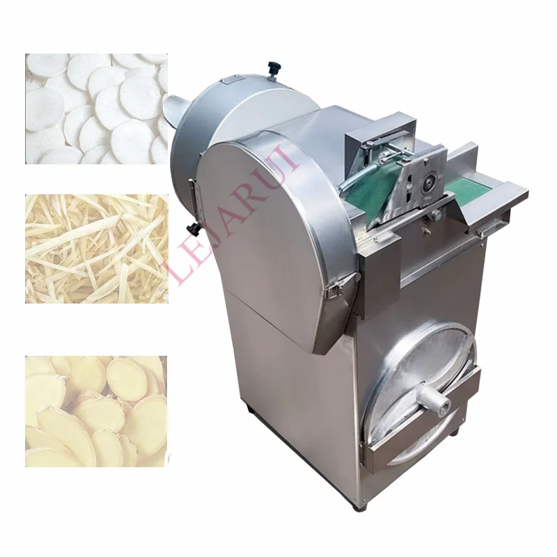 

Double Headed Electric Industrial Vegetable Cutter Slicer Machine Multi Functional Vegetable Cutting Machine 220V