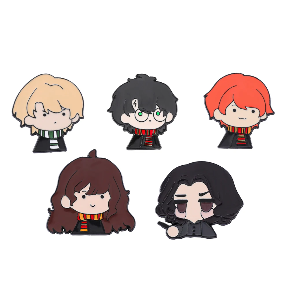 

5 шт., мультяшная брошь, классическая эмалированная булавка, металлический значок, ювелирное изделие, одежда, аксессуары для рюкзака, подарок для друзей