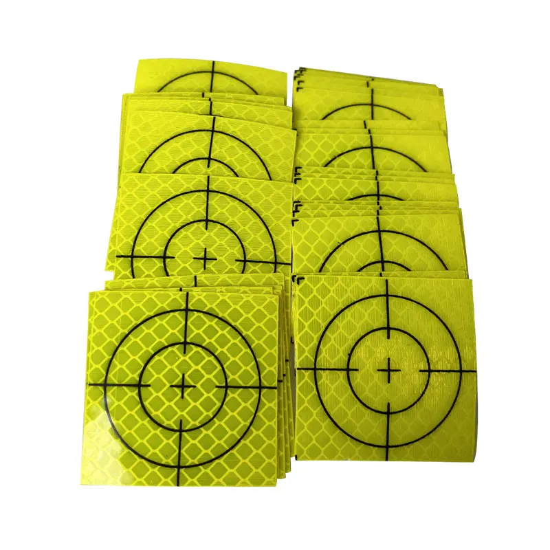 100pcs Size 60mm 20 30 40 50 80mm Reflector Sheet for Total Station Survey Geography Fluorescent Green Sheet Reflective Sticker