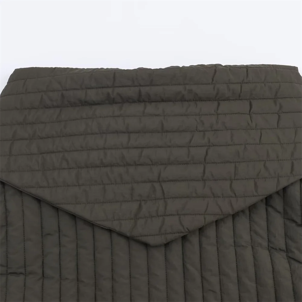 Nueva chaqueta de algodón con bufanda desmontable de manga larga y cuello levantado informal versátil para mujer de otoño e invierno