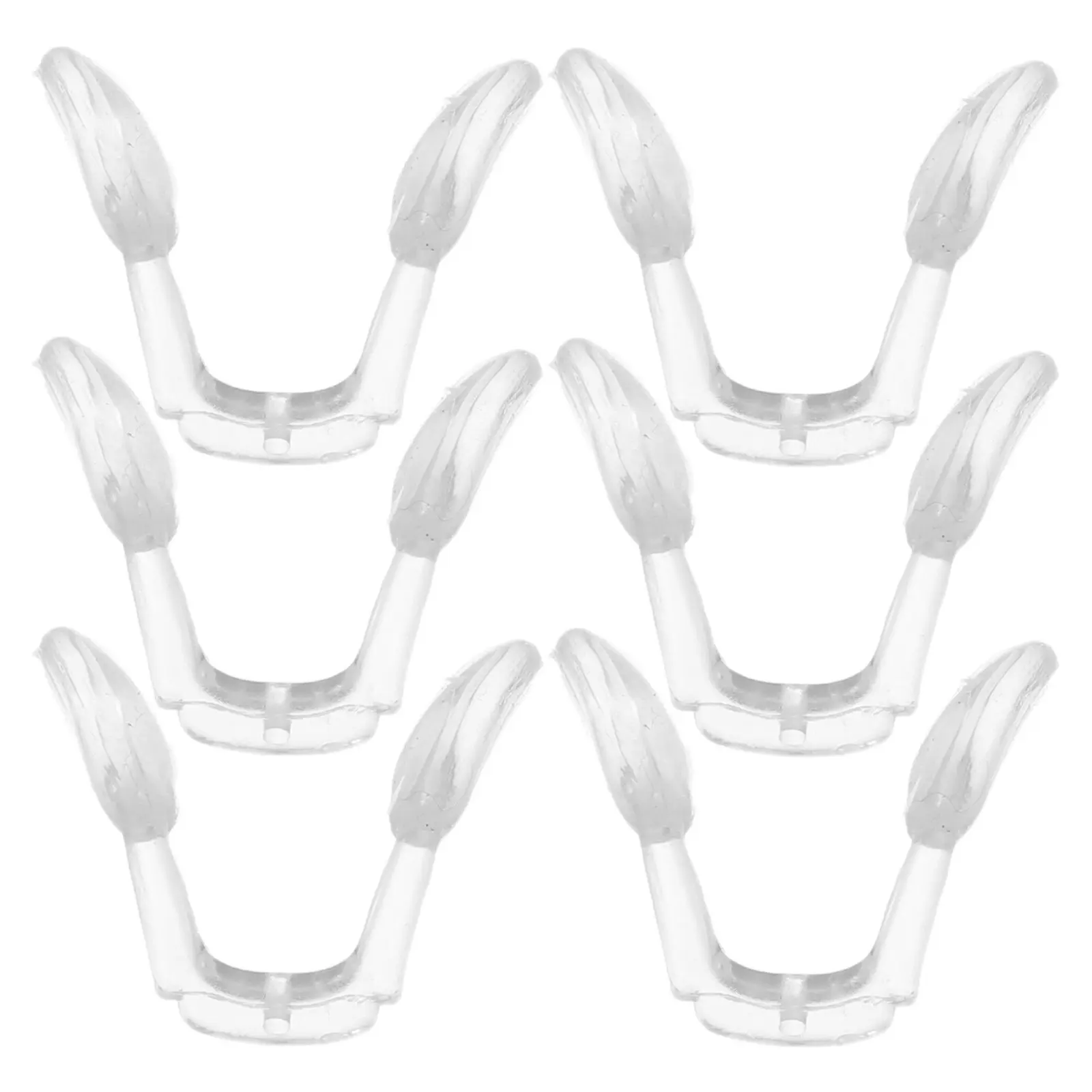 

6 шт. интегрированных накладок на нос для очков, мягкие силиконовые U-образные противоскользящие комфортные сменные накладки для носоупоров очков и солнцезащитных очков