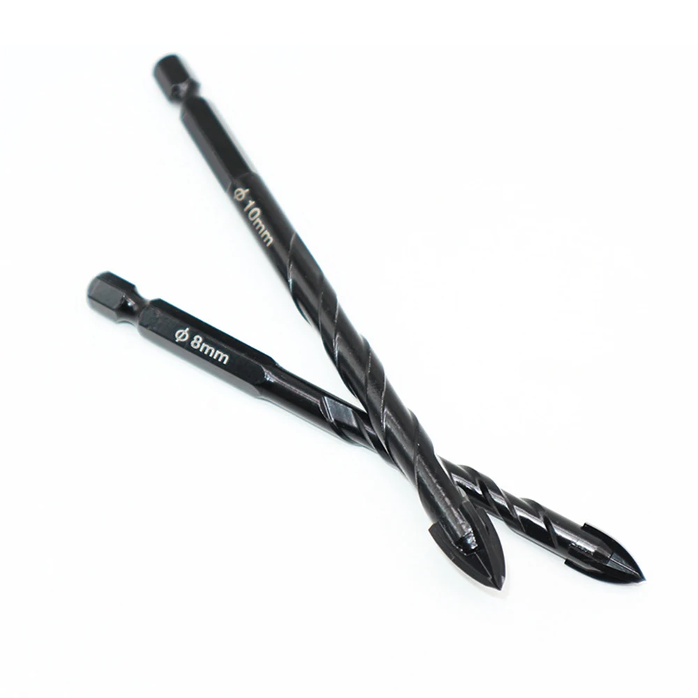 10Pcs Four Blade Cross Overlord Drill 6.35mm Hex Handle Alloy Multi-Function Electric Drill Drilling Fried Dough Twists Drill