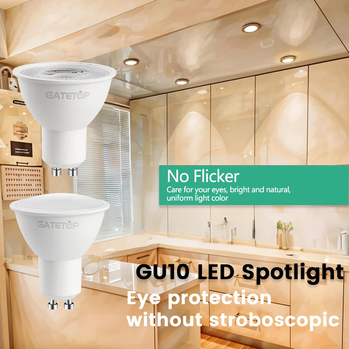 

10-50pcs Energy Spot GU10 Base LED Light Bulb Dimmable 220V Daylight 50W Halogen Replacement for Landscape Track Lighting