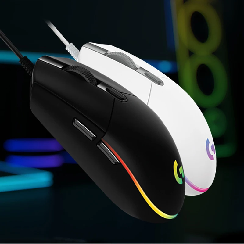 Logitech G102 Second-generation Ergonomic Gaming Mouse 6-button 8000 DPI Wired Gaming Mouse RGB Backlit Gaming, Suitable for PC 3
