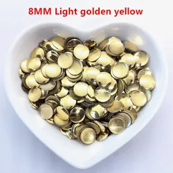 Borchie rotonde in metallo con borchie in oro chiaro per vestiti Flatback strass Hot-Fix 144 pz/lotto accessori Bling artigianato