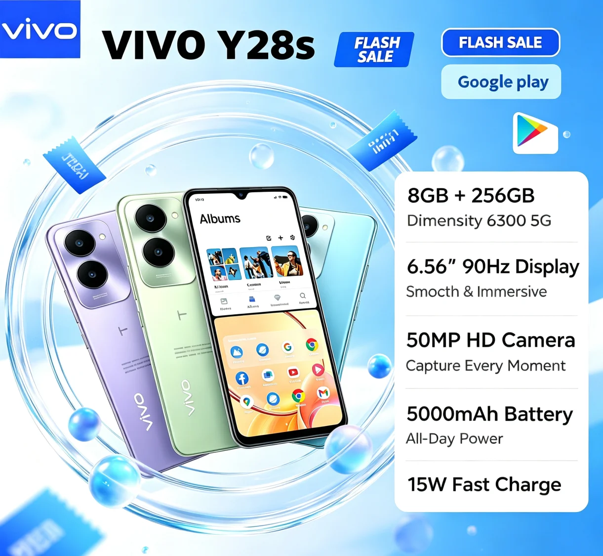 Vivo Y28 - 2026 Hottest VIVO Y28s 5G Dual‑SIM