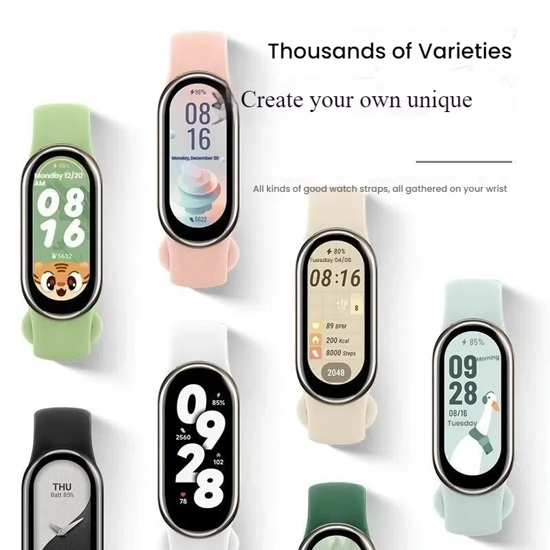 

Silicone gel Official Silicone Strap for Xiaomi Mi Band 9 8 Sports Smart Bracelet Wristband for Mi Band 8 9 Replacement Accessor