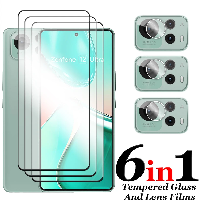 

For Asus Zenfone 12 Ultra 5G Glass For Zenfone 12 Ultra Tempered Glass 2.5D Full Cover Glue Screen Protector For Zenfone12 Ultra