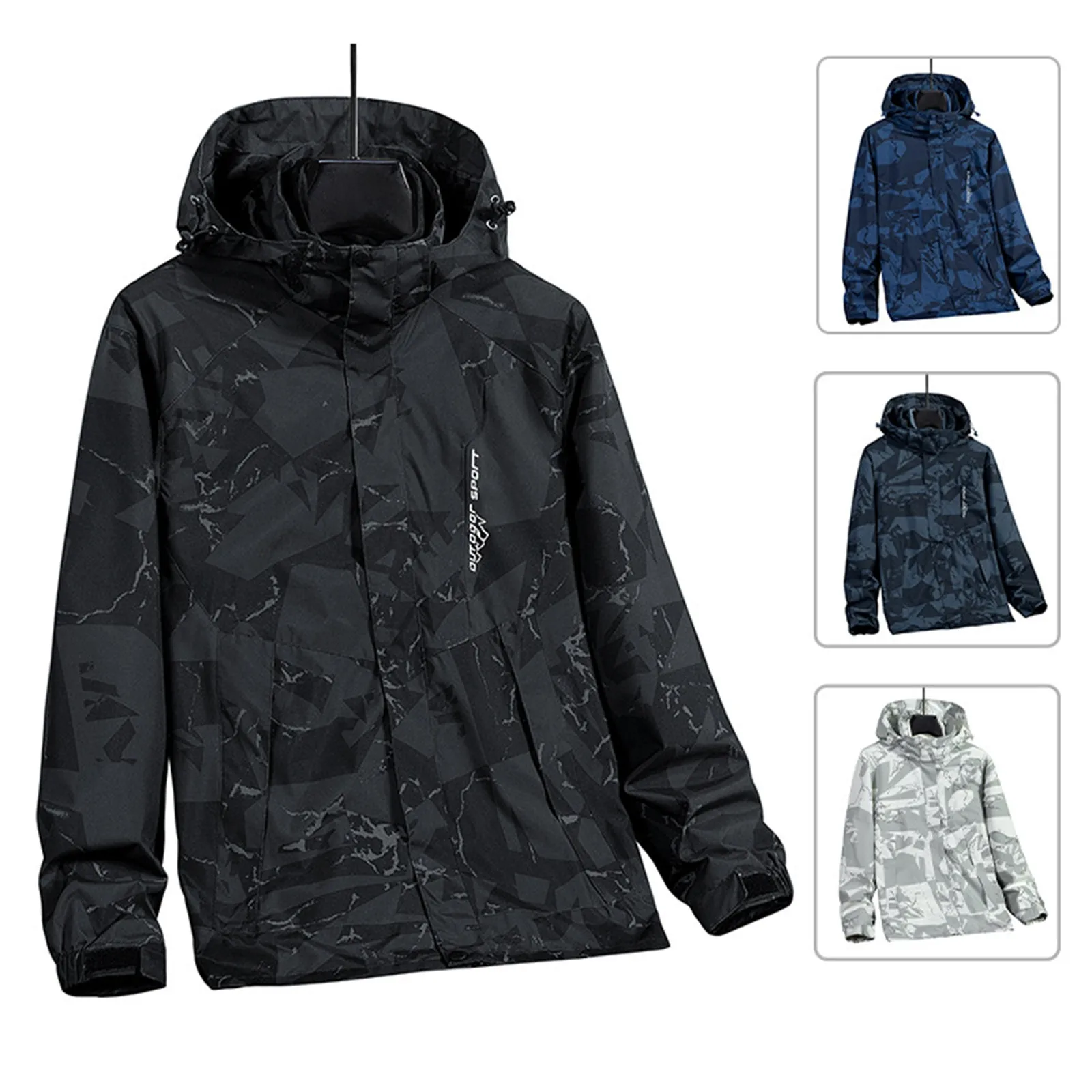 

Navy Blue Soft Shell Outdoors Jacket Men Windproof Tactical Jacket Coat Winter Warm Fleece Hooded Windbreaker