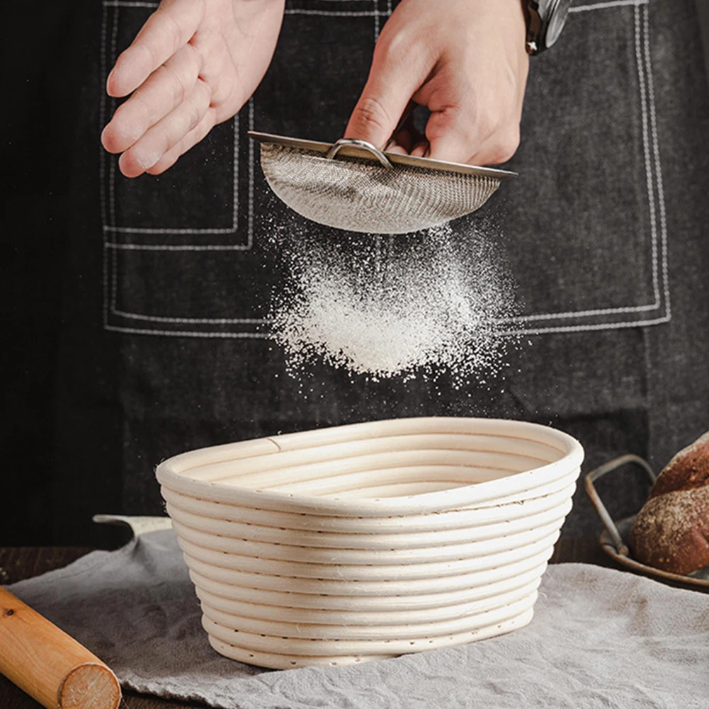 Oval Bread Proofing Basket Baking Supplies Rattan Banneton Brotform Portable Bread Fermentation Baskets Bowl Woven Kitchen Tools