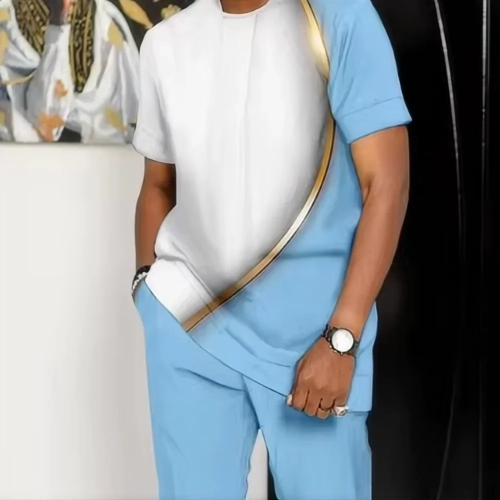 

Summer Men's Oversized Clothes Joogers Outfit 3D Printed Pants Set Fashion New Sports Suit Men's T-shirt+pants 2-piece Set