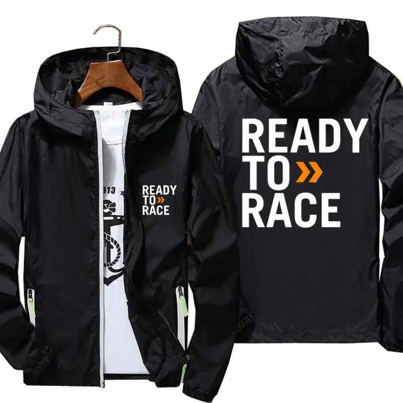 

Men's Ready To Race Enduro Cross Motocross Bitumen Bike Life Pilot Coat Thin Windbreaker Bomber Hooded Jacket Male Sport S-7XL