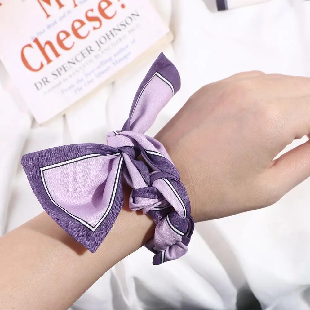 Retro Tie Wraps Neckerchief Ribbon Headband Printing French Small Long Scarf Printed Scarf Korean Style Scarves Silk Scarf