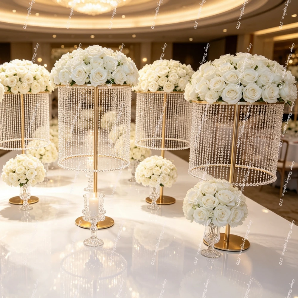 10pcs Acrylic Wedding Decoration Centerpiece Crystal Flower Stand Table Centerpiece for Event Party Centerpiece Decoration
