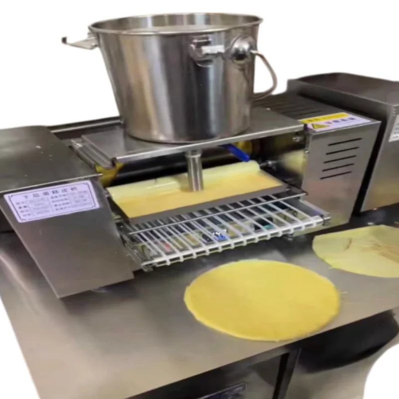 New 8 Inch Commercial Mille Crepe Cake Machine with Flour Milk Water for High Volume Bakery Production Line