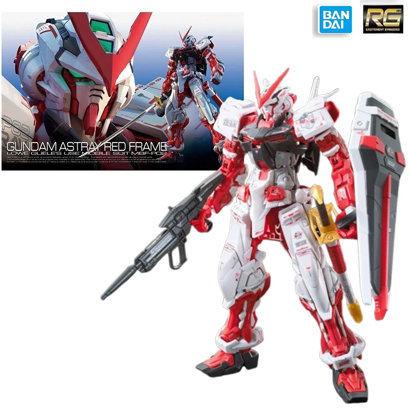 

Bandai Original Gundam RG 19 1/144 GUNDAM ASTRAY RED FRAME Anime Model Toys Mobile Suit Robot Model Boy Gift