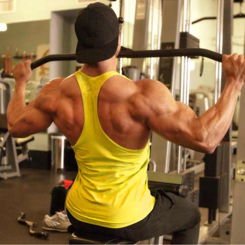 Summer Cotton Gym Stringer Tank Tops Men DO THE WORK Y-Back Running Vests Bodybuilding Sleeveless Shirt Workout Fitness Singlet