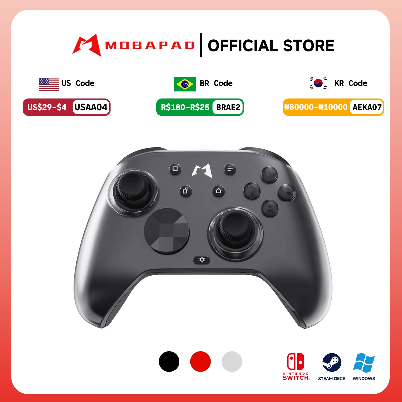 

MOBAPAD Huben 2, механический Bluetooth-контроллер для Nintendo Switch NS Switch, 2 ПК, паровая игровая консоль Android iOS