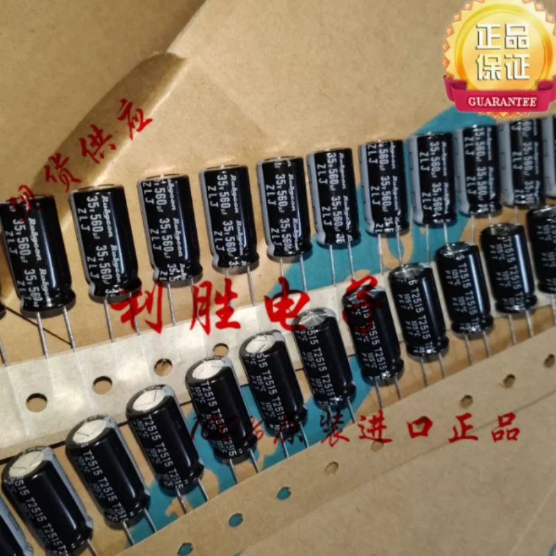 10PCS-100PCS 560UF 35V Japanese Ruby Capacitor 35V560UF 10 * 20 ZLJ High Frequency Low Resistance