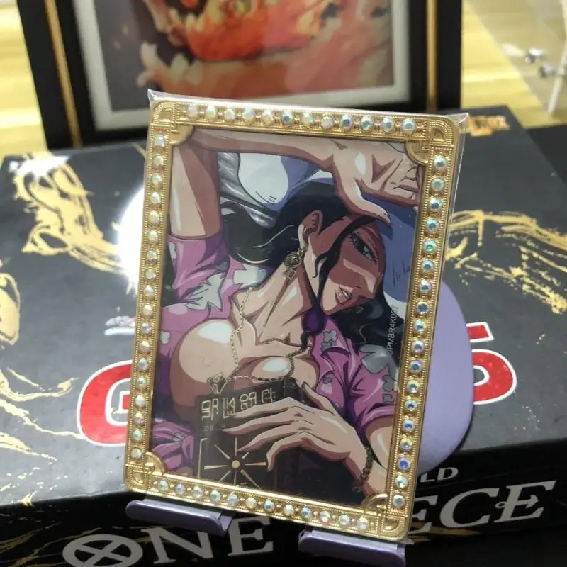 ONE PIECE Metal oil painting inlaid diamond card Yamato Shanks Nico Robin Boa Hancock Sanji ACG boy Toy collection Birthday gift