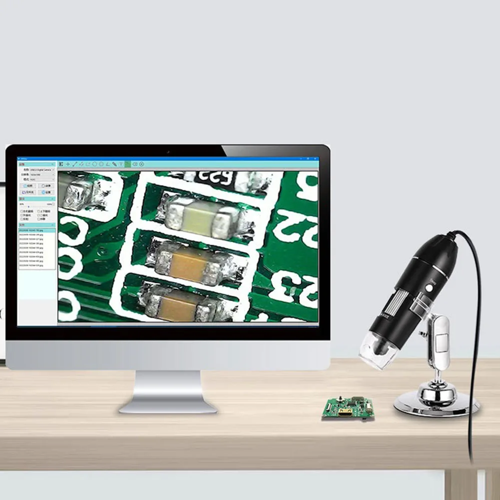 USB Electronic Microscope with Stand Soldering Magnifier Endoscopic 500X 1000X 1600X for Cell Phone Repair