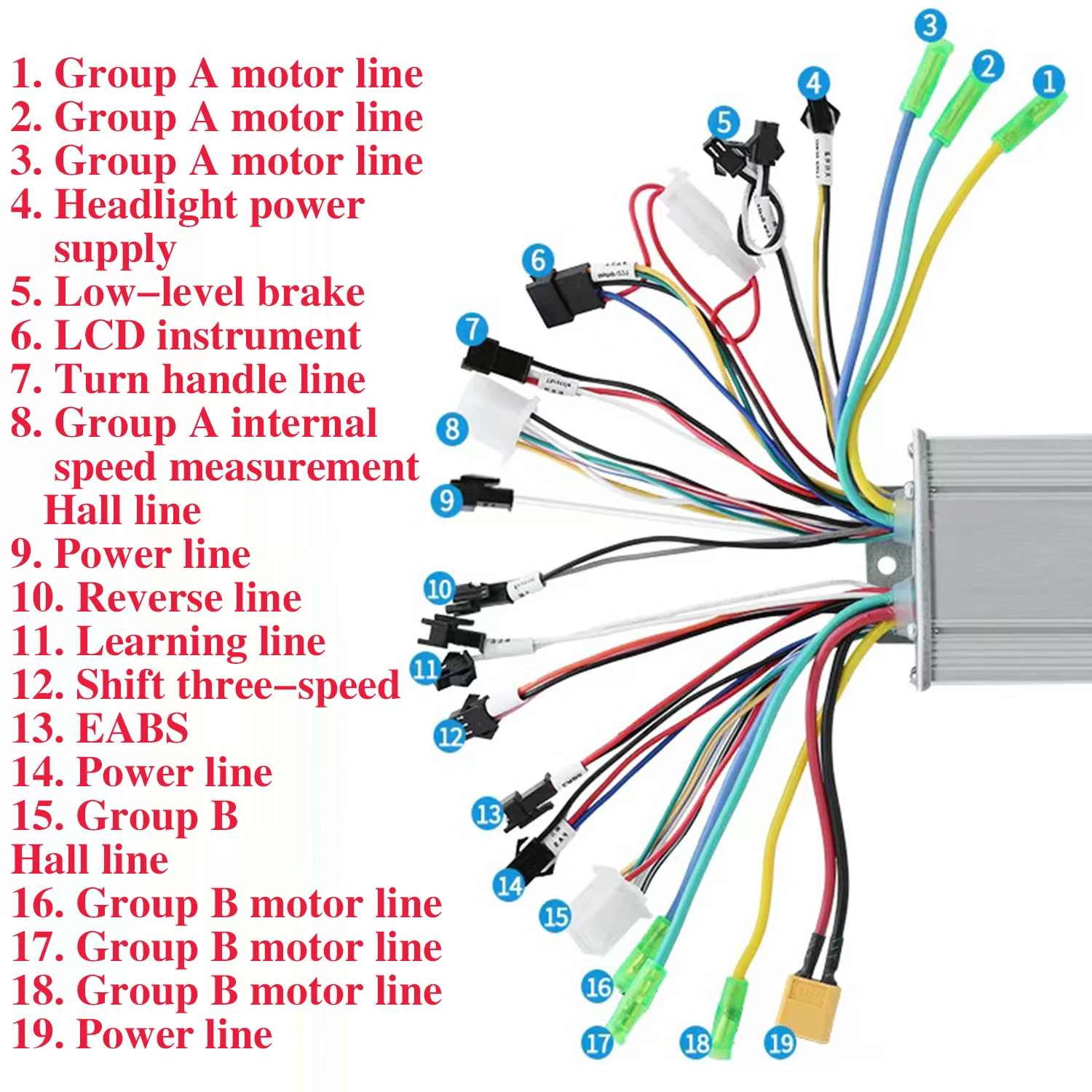 24 فولت 36 فولت 48 فولت 250 واط 350 واط 18A محرك مزدوج محرك E-الدراجة تحكم 12Mosfet فرش السيارات تحكم ل No.2 بروتوكول متر سكوتر