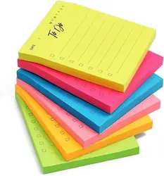 6 Pack to Do List Sticky Notes, 420 Sheets Self-Stick Notes with Line, 3x3.5 Inches Adhesive Memo Sticky Notes Notepad Bulk