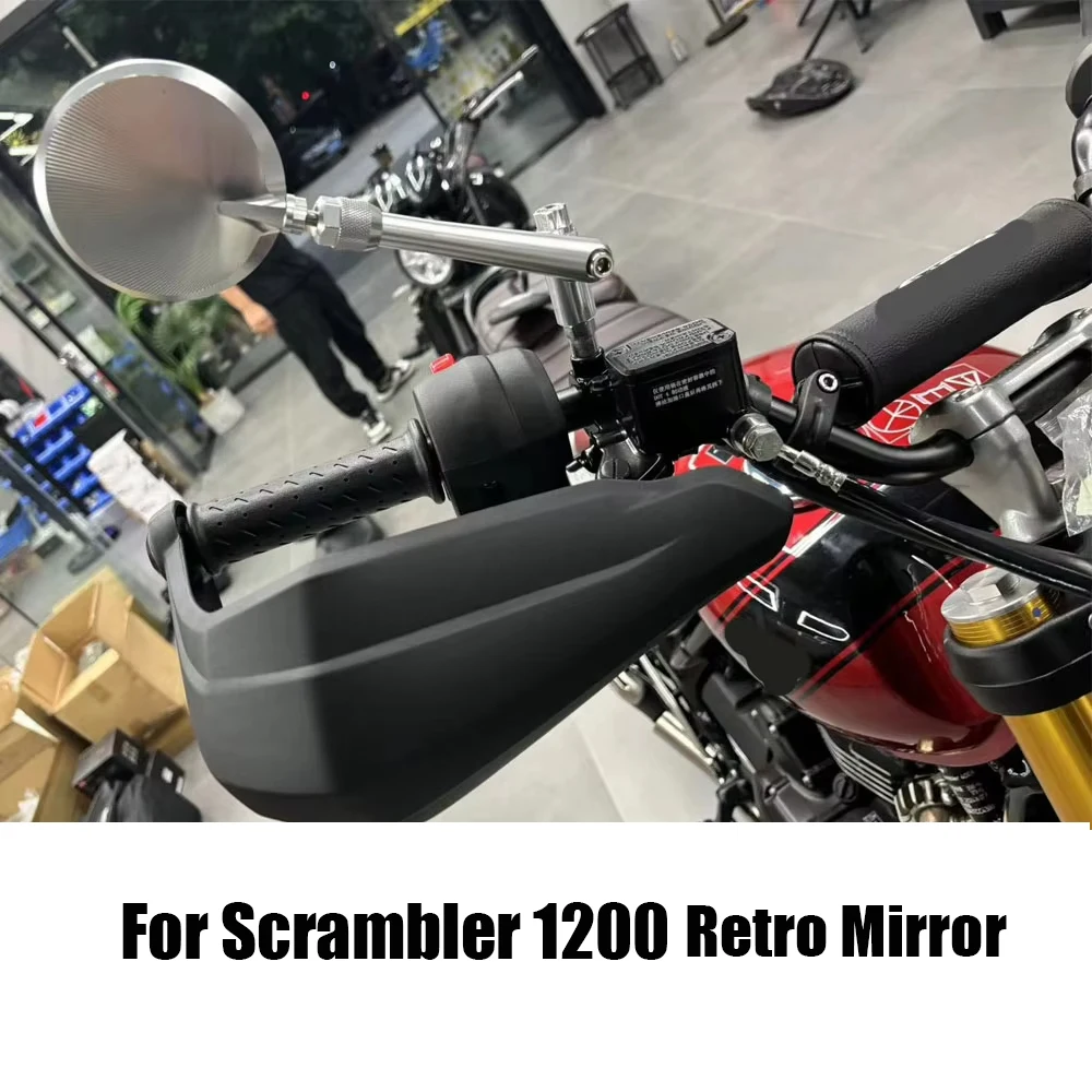 For Scrambler 1200 Scrambler900  Scrambler1200 Scrambler 1200x 2017-2024 Motorcycle Mirror Folding Mirror Blue Anti-Glare Mirror