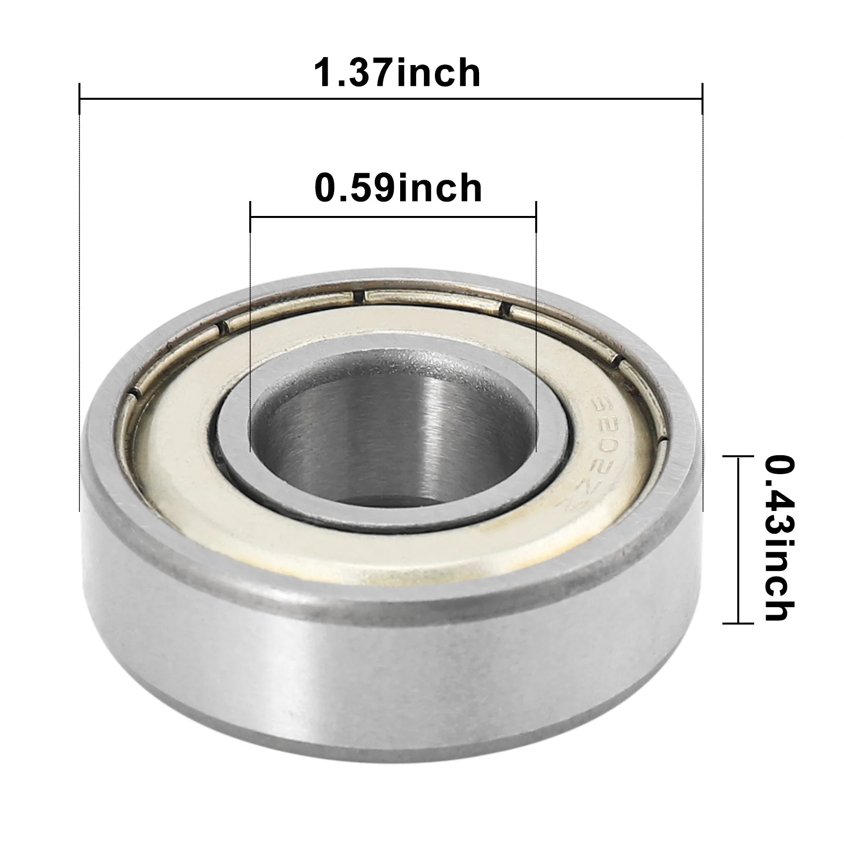 Il nuovo cuscinetto a sfere radiale 6202Z a gola profonda in miniatura schermato 15x35x11mm argento + bianco