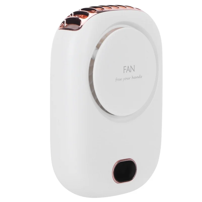 

Mini Electric Fan Portable USB Charging Neck Hanging Bladeless Fan For Outdoor Sports TravelWhite