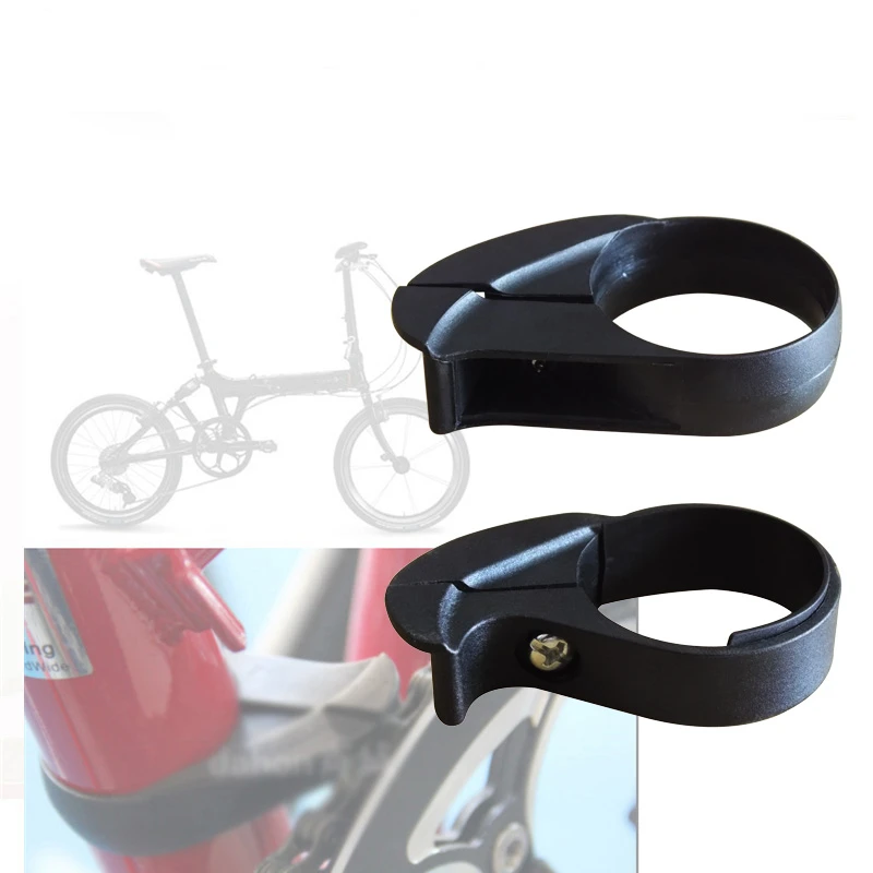 

5pcs Folding Bike Cranks and sprockets Guide Clamp Anti-Drop Adjustab Protector Stabilizer 39 To 41MM Black Parts