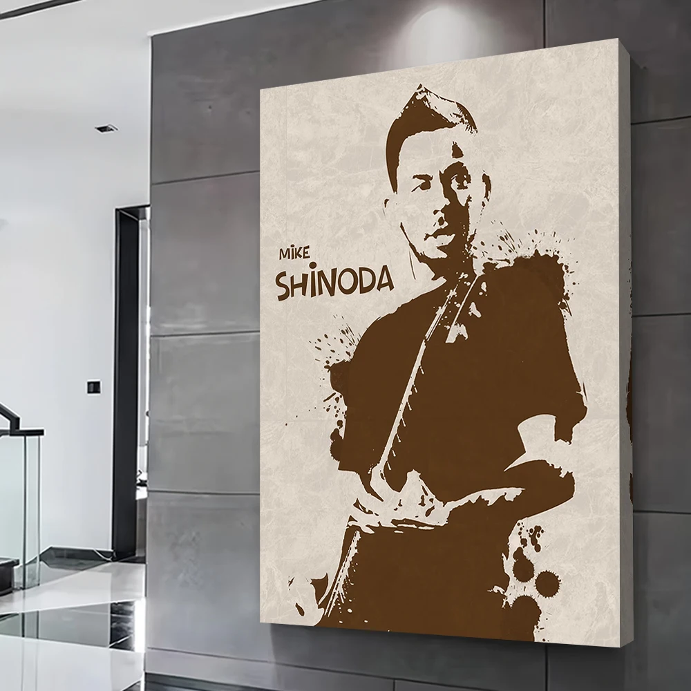 Mike Shinoda Guitar Poster Customizable Printed Canvas Painting for Pictures Wall Art Decorative Picture Bedroom Deco Wand Deko