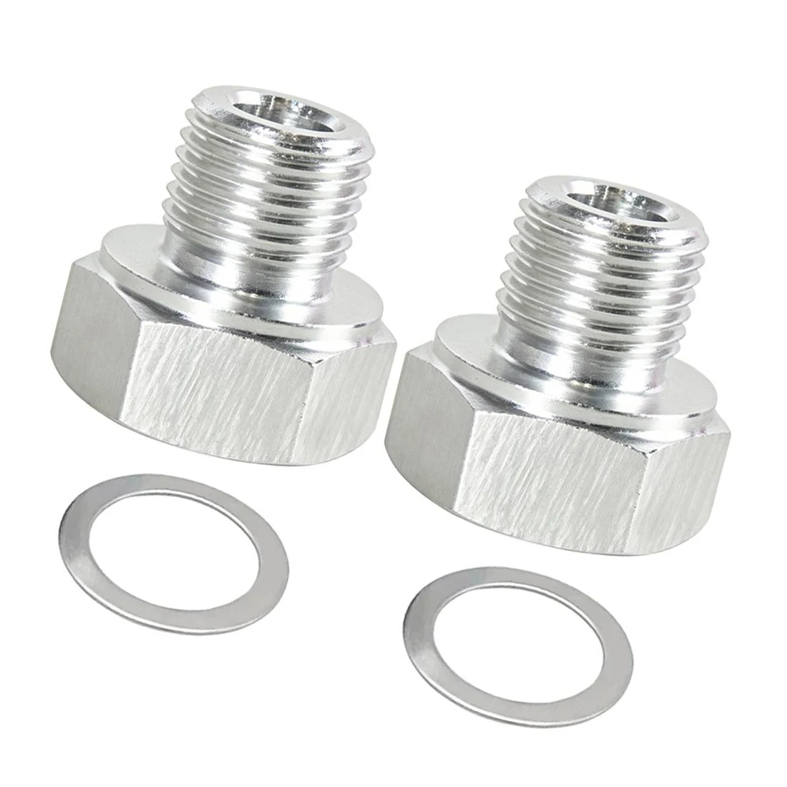 2 Sets Oil Pressure Sensor Adapter With Washer Fit For GM LS Series Engine M16x1.5-1/8 NPT