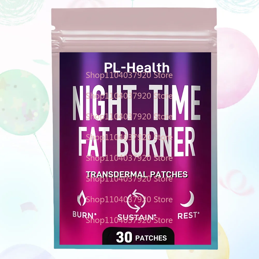 30 Parches Quemagrasas Transdérmicos Nocturnos para Hombres y Mujeres, Supresor del Apetito, Quemagrasas Abdominales