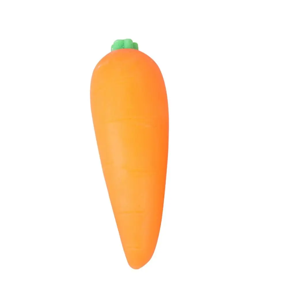 Novelty TPR Material Squeeze Carrot Shape Giant Size Stress Relief Soft Texture Vegetable Design Giant Stress Stress Relief