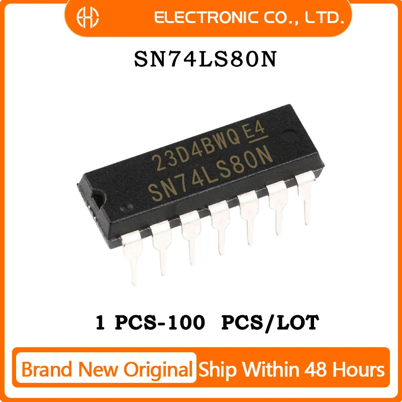 5PCS/10PCS/50PCS/100PCS SN74LS80N IC GATE AND 4CH 2-INP 14DIP IC Chip