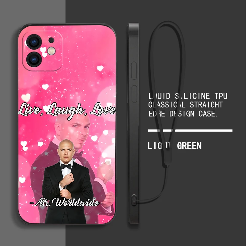 Mr Worldwide Says To Live Laugh Love Phone Case For iPhone 15 14 13 12 11 Pro Mini X XR XS MAX SE 8 7 Plus Silicone Cases with