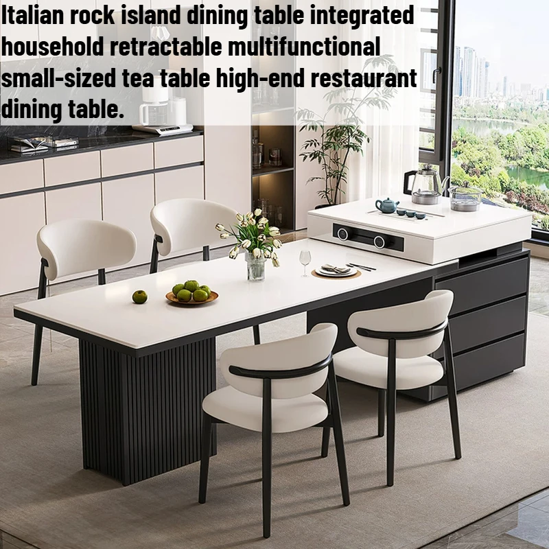 Extendable Kitchen Dining Table Italian Wood Luxury Modern Dining Table Food Chairs Muebles De Cocina Living Room Furniture