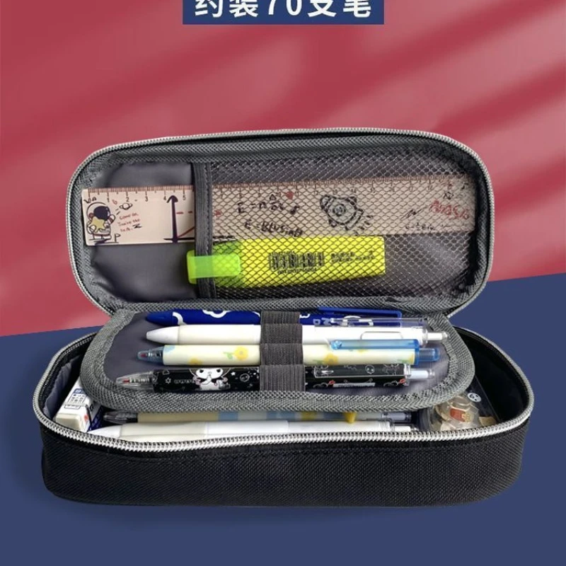 Naruto pencil case for boys Sasuke Naruto Itachi student large capacity anti-fouling cartoon fashion pencil case prize gift