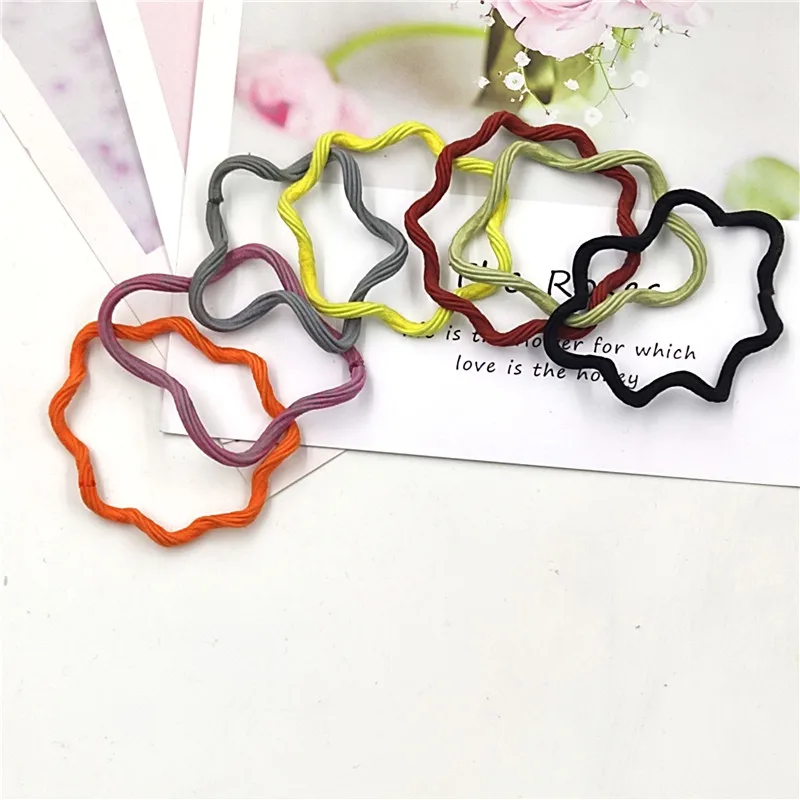 1 Piece Candy 7 Colors Bent Elastic Hair Bands For Girls Seasons Simplicity High Elasticity Kids Hair Accessories For Women NEW