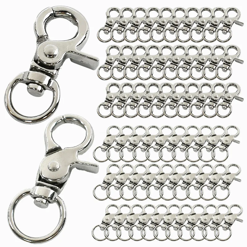

20/30/50Pcs 10/12/18mm Metal Buckles Swivel Lobster Clasp Keychain Trigger Snap Hook Dog Collar Carabiner Clips Bag Accessories