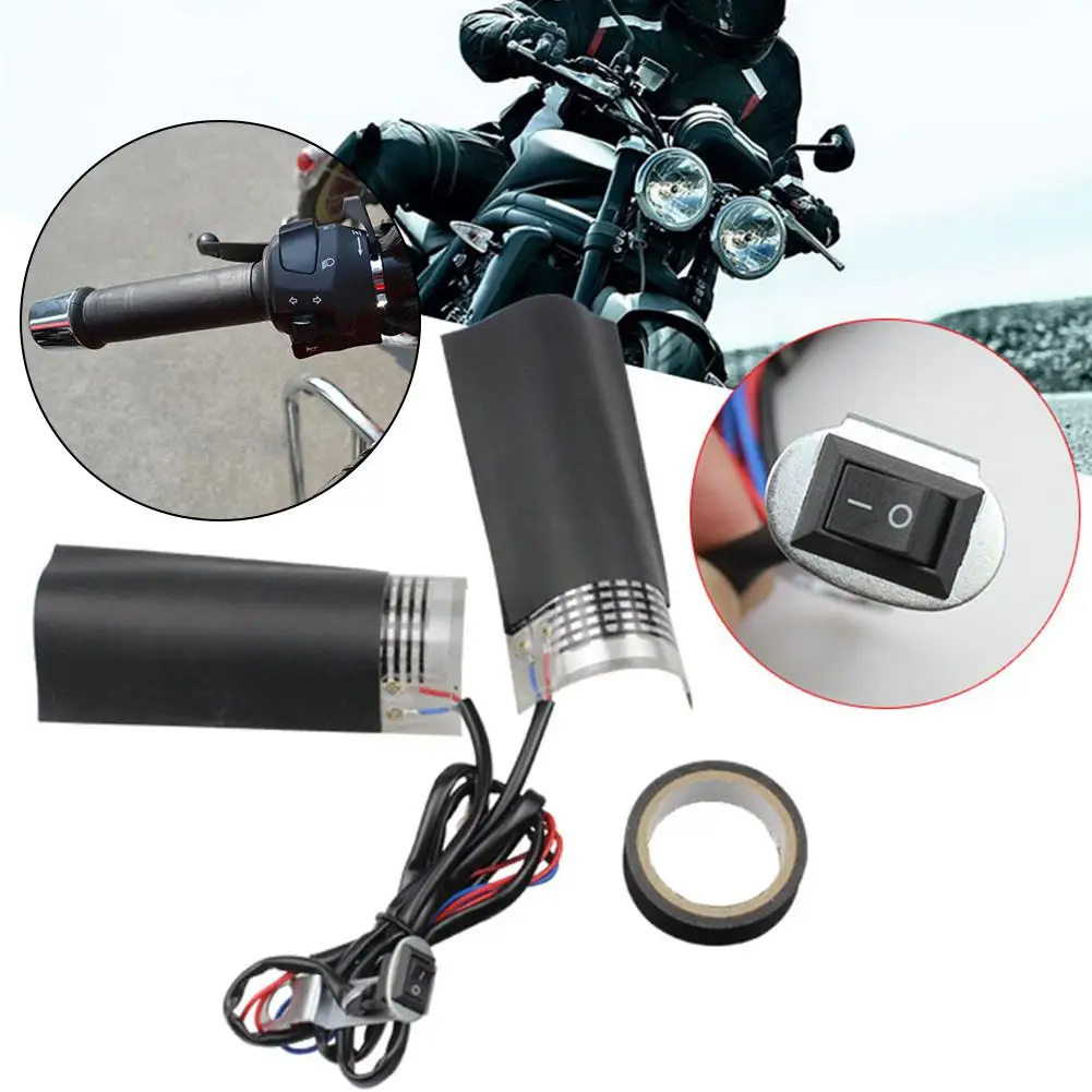 12V Motorcycle Heated Handles Grips ATV Snowmobile Handlebar Heater Warmer Kit For Suzuki Yamaha Heated Steering Wheel Universal view 5