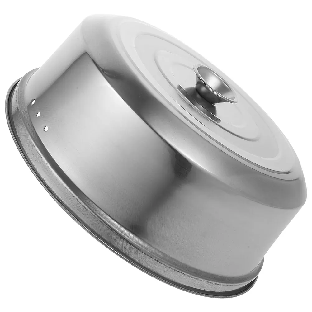

Thickened Stainless Steel Steamer Cover Smooth Flat Surface Easy Clean Convenient Handle For Home Kitchen School Cafeteria