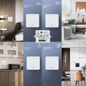 Wall relay receptor for LED lamp, wireless light, switch control, RF 433MHz, 1 gang, 2 gang panel, 3 gang, 110v, 220v, 10A 8 Main Sales Wall Switch - №8