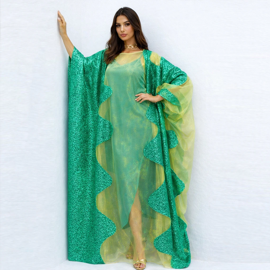 Unique Design 2pcs Middle East Brocade Boubou Dress With Strap Lining African Dashiki Nigeria Red Bride Wedding Mesh Long Robe